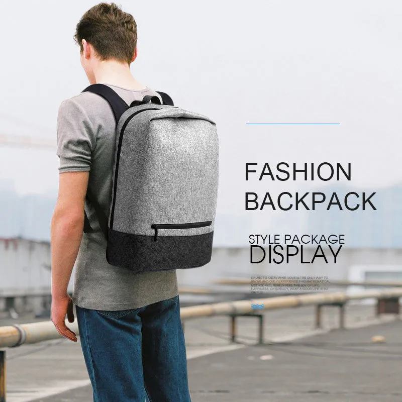 Men's Waterproof Casual Backpack with USB Charging