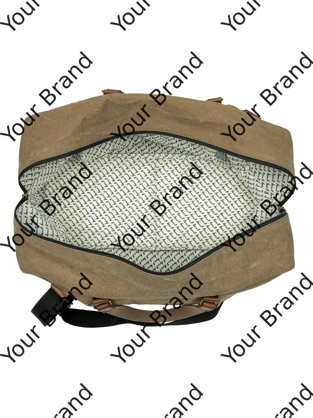 Mona B - Upcycled Canvas Duffel Gym Travel and Sports Bag with Stylish Design for Men and Women: Brad