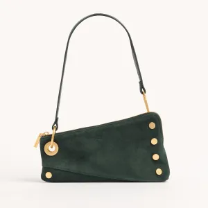 Nash Pochette | Green Room Suede/Brushed Gold