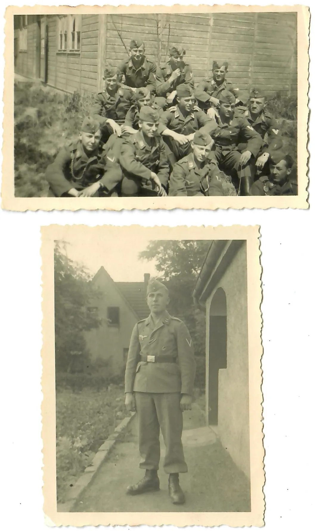 Original German WWII Luftwaffe Fallschirmjäger Paratrooper Soldbuch ID & Pay Book with Photos - USGI Captured in Po Valley April 1945