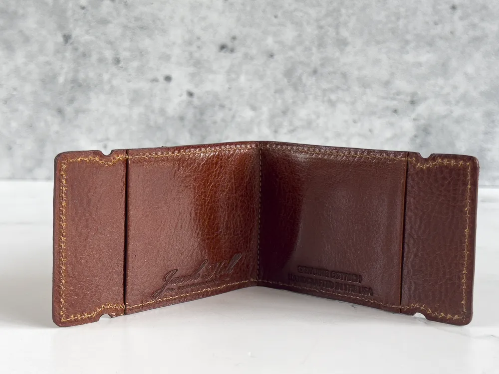 Ostrich Quill Cash Cover: Cognac