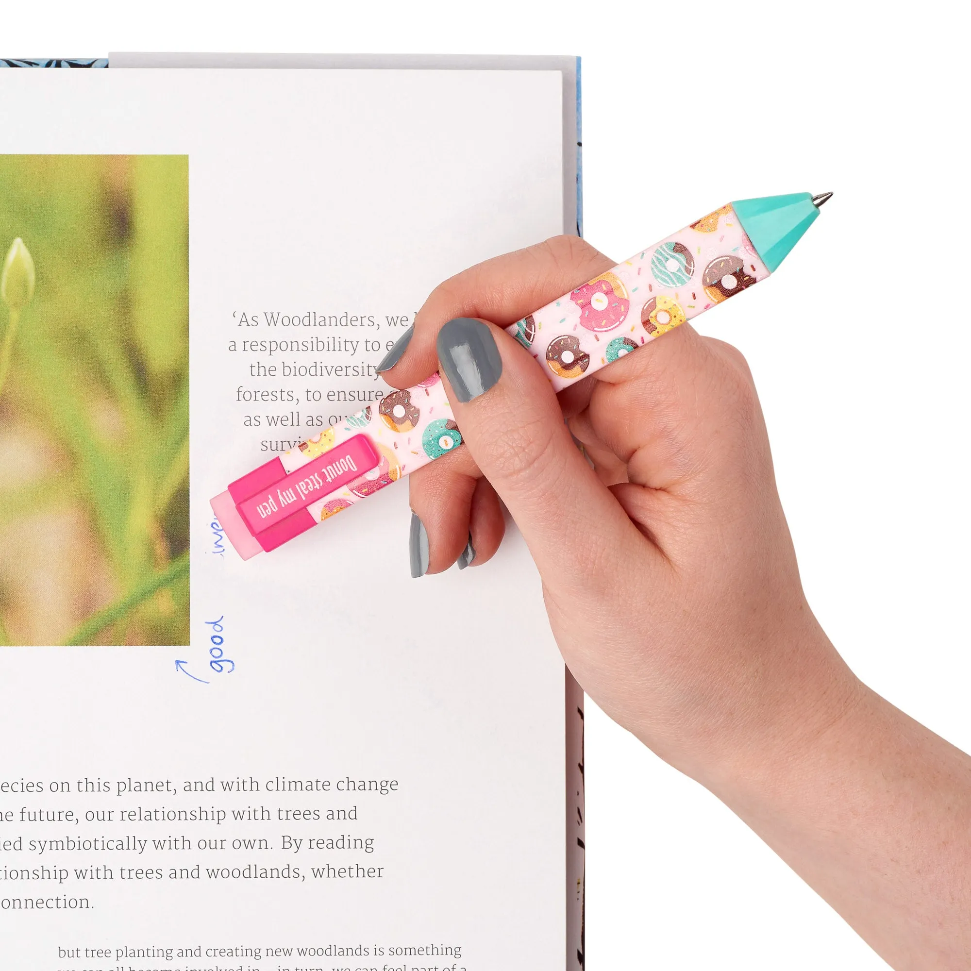 Pen Bookmark 3-in-1 with 2 Ink Refills (Doughnut)