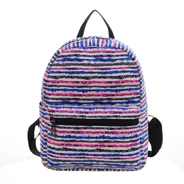 PICK YOUR PATTERN: Mini Canvas Backpack Super Funky and Fun Designs