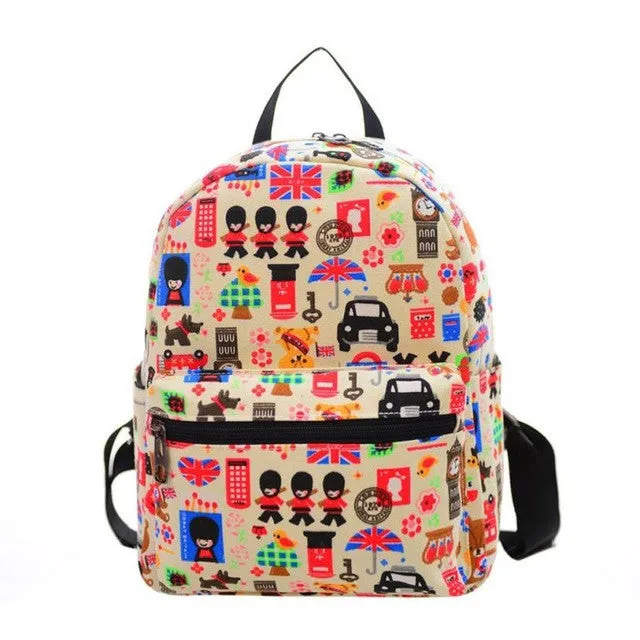 PICK YOUR PATTERN: Mini Canvas Backpack Super Funky and Fun Designs