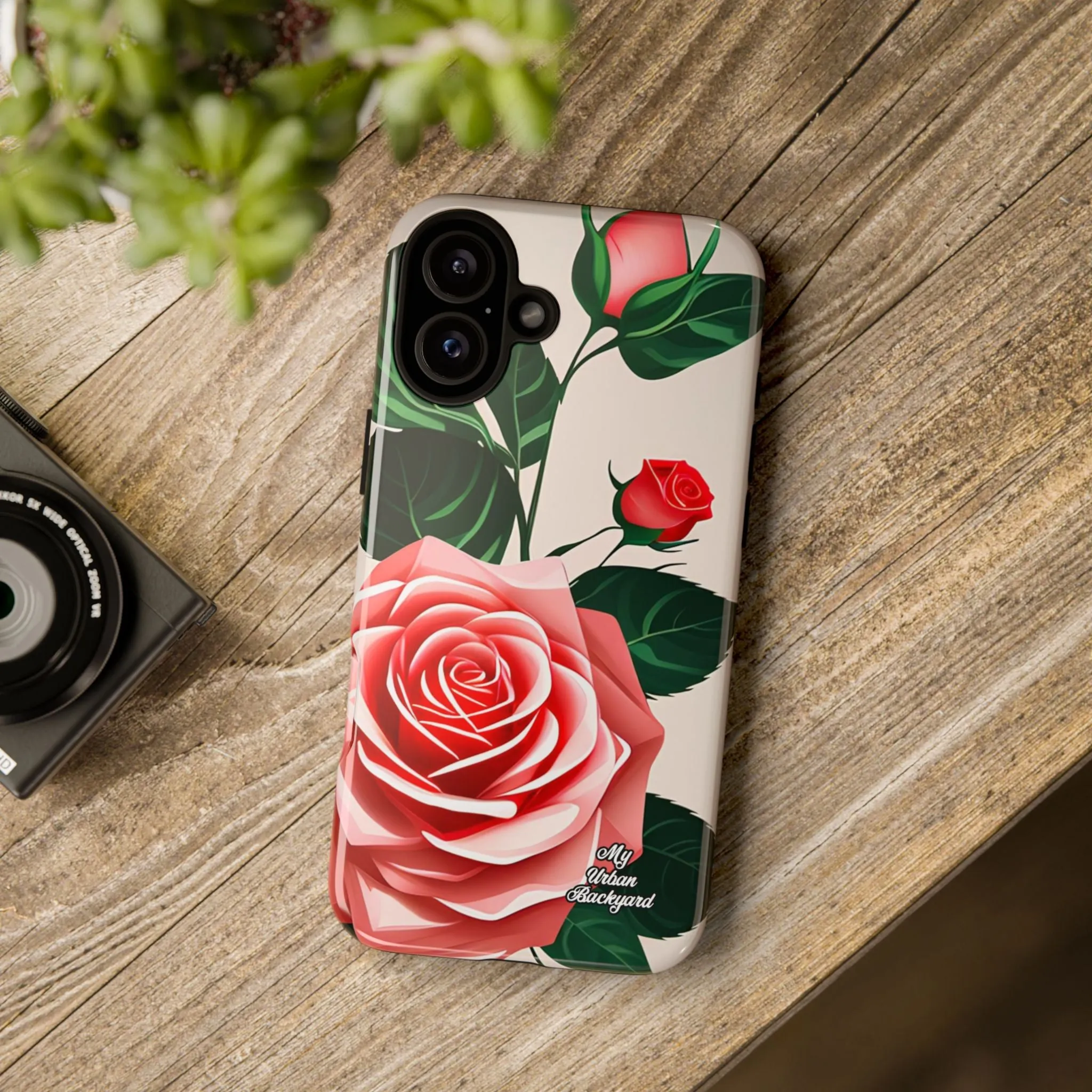 Pink Rose Flowers, Cell Phone Case - Apple, Samsung or Google Pixel