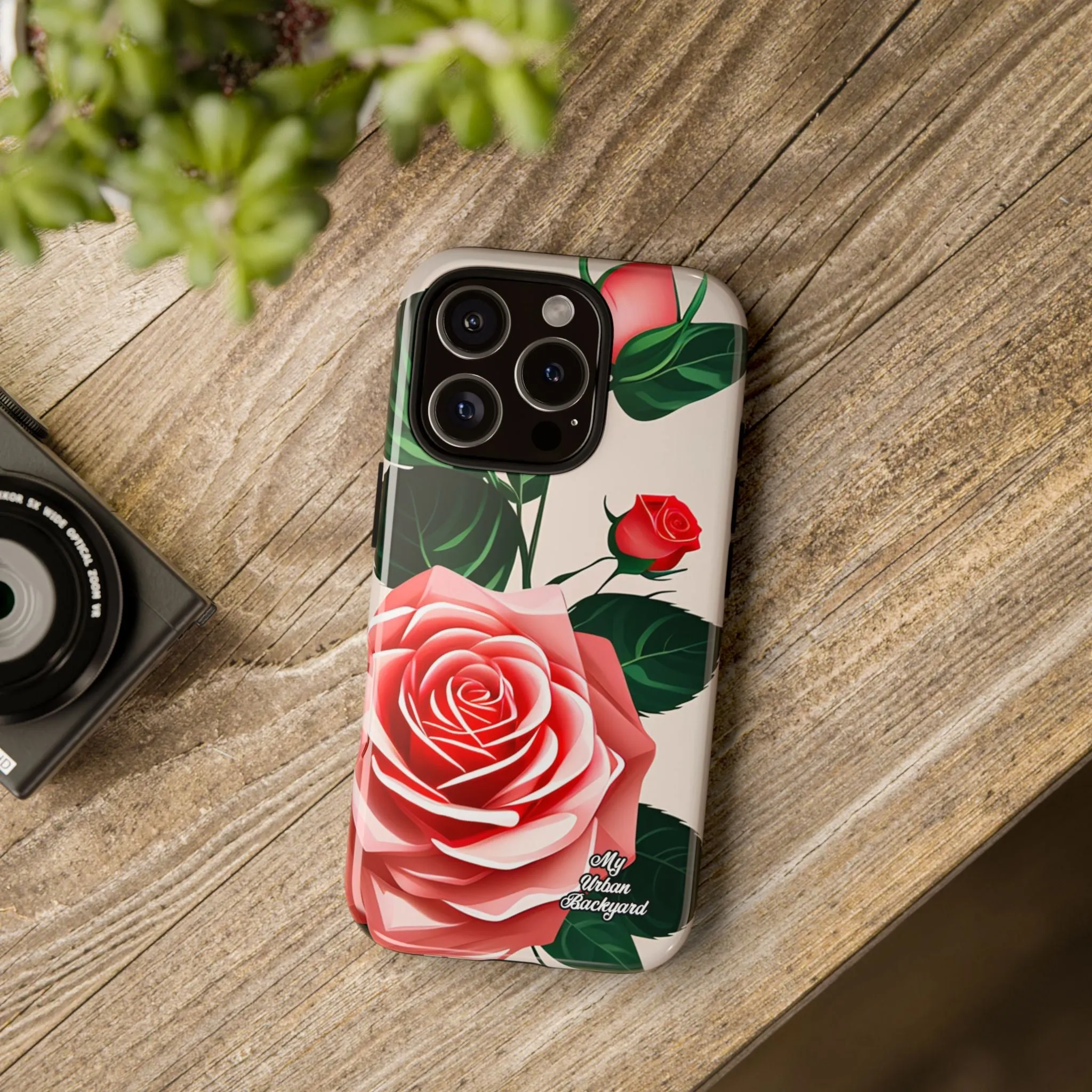 Pink Rose Flowers, Cell Phone Case - Apple, Samsung or Google Pixel