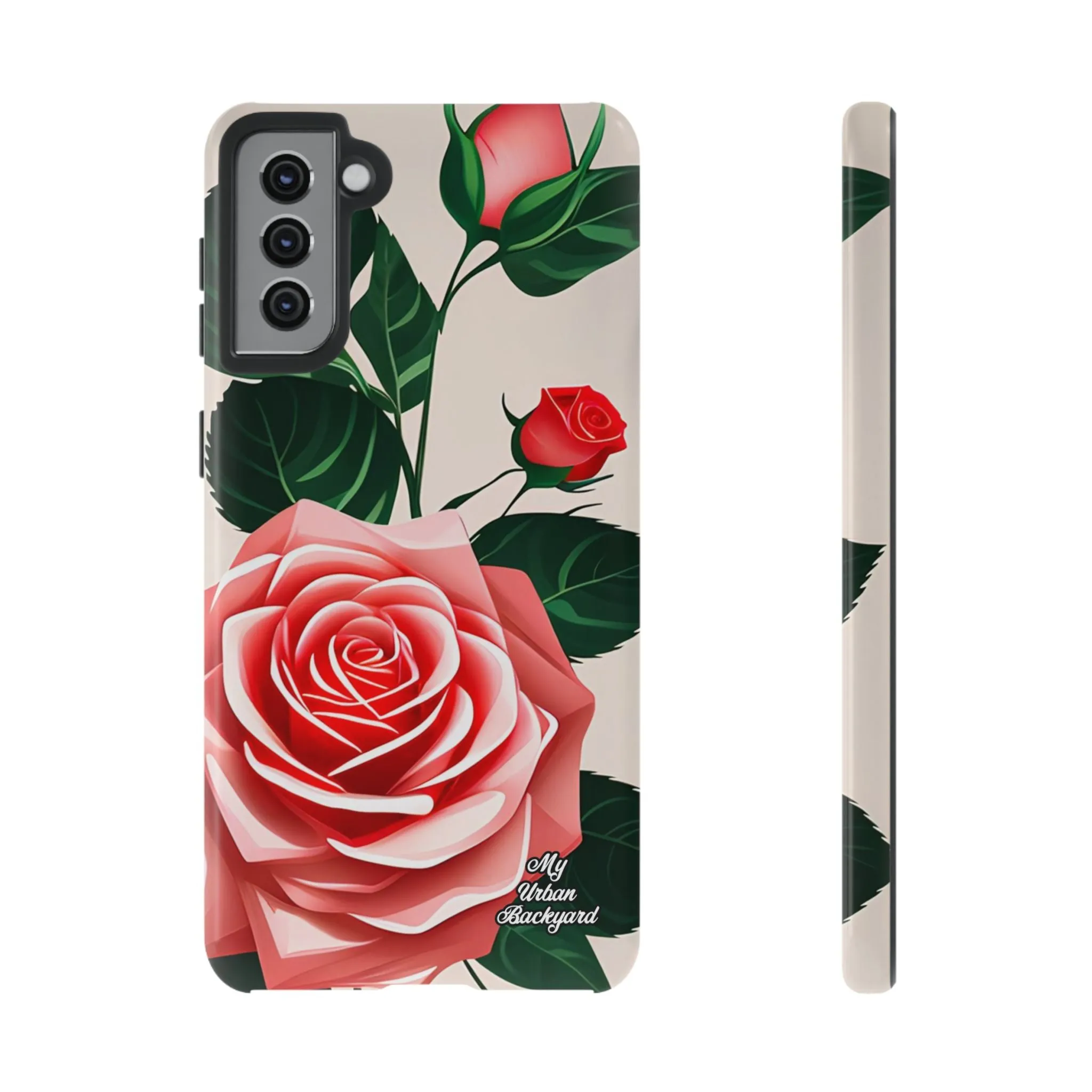 Pink Rose Flowers, Cell Phone Case - Apple, Samsung or Google Pixel