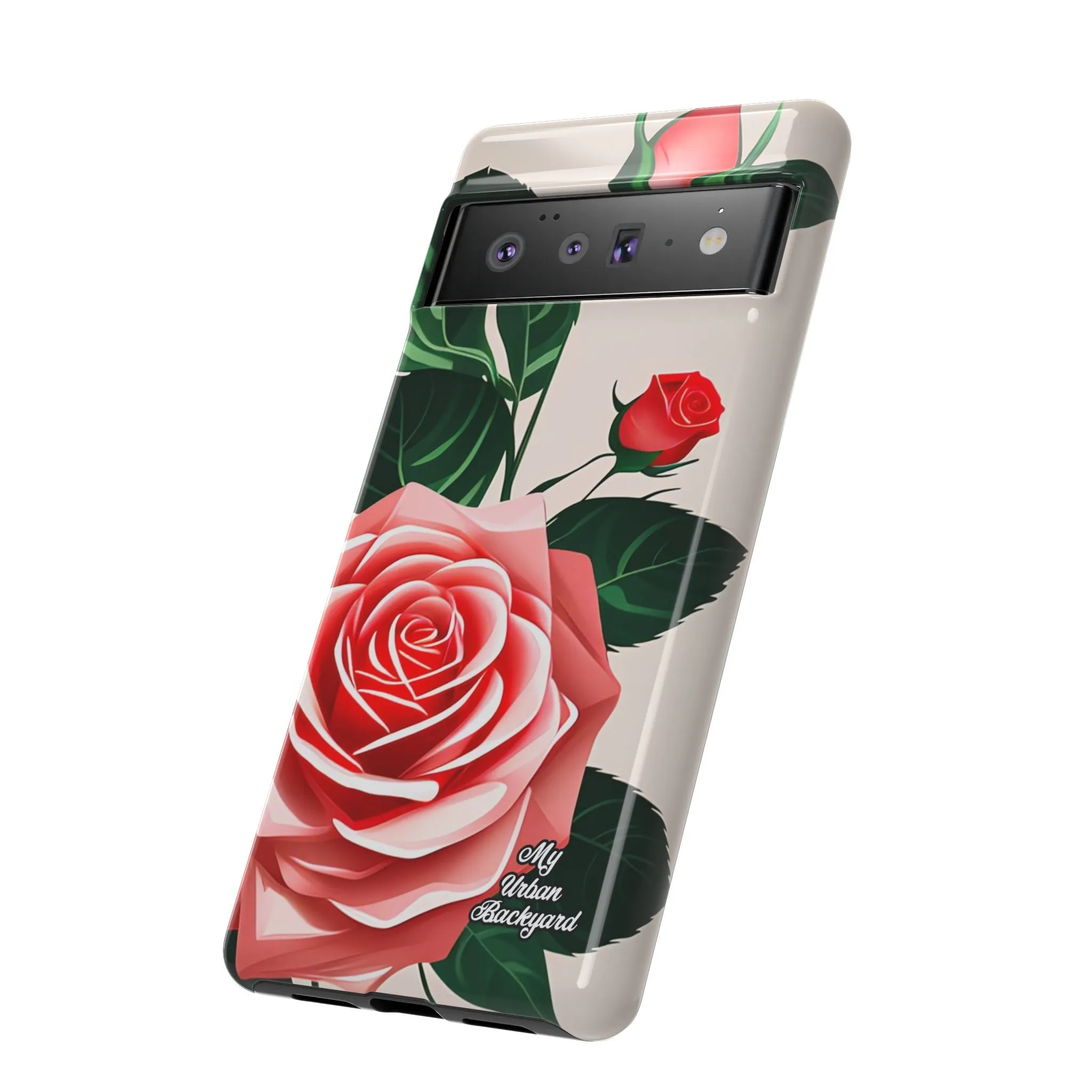 Pink Rose Flowers, Cell Phone Case - Apple, Samsung or Google Pixel