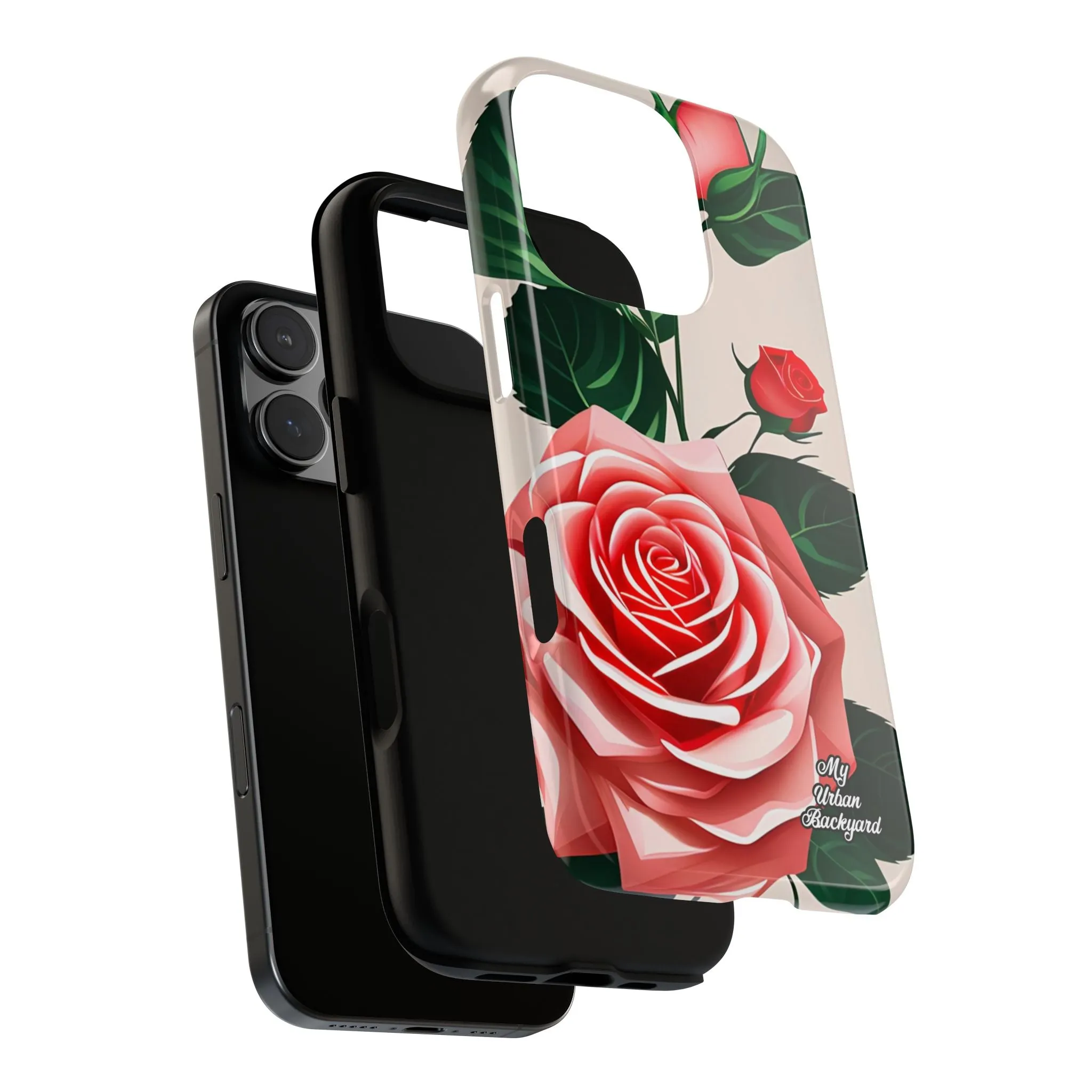 Pink Rose Flowers, Cell Phone Case - Apple, Samsung or Google Pixel