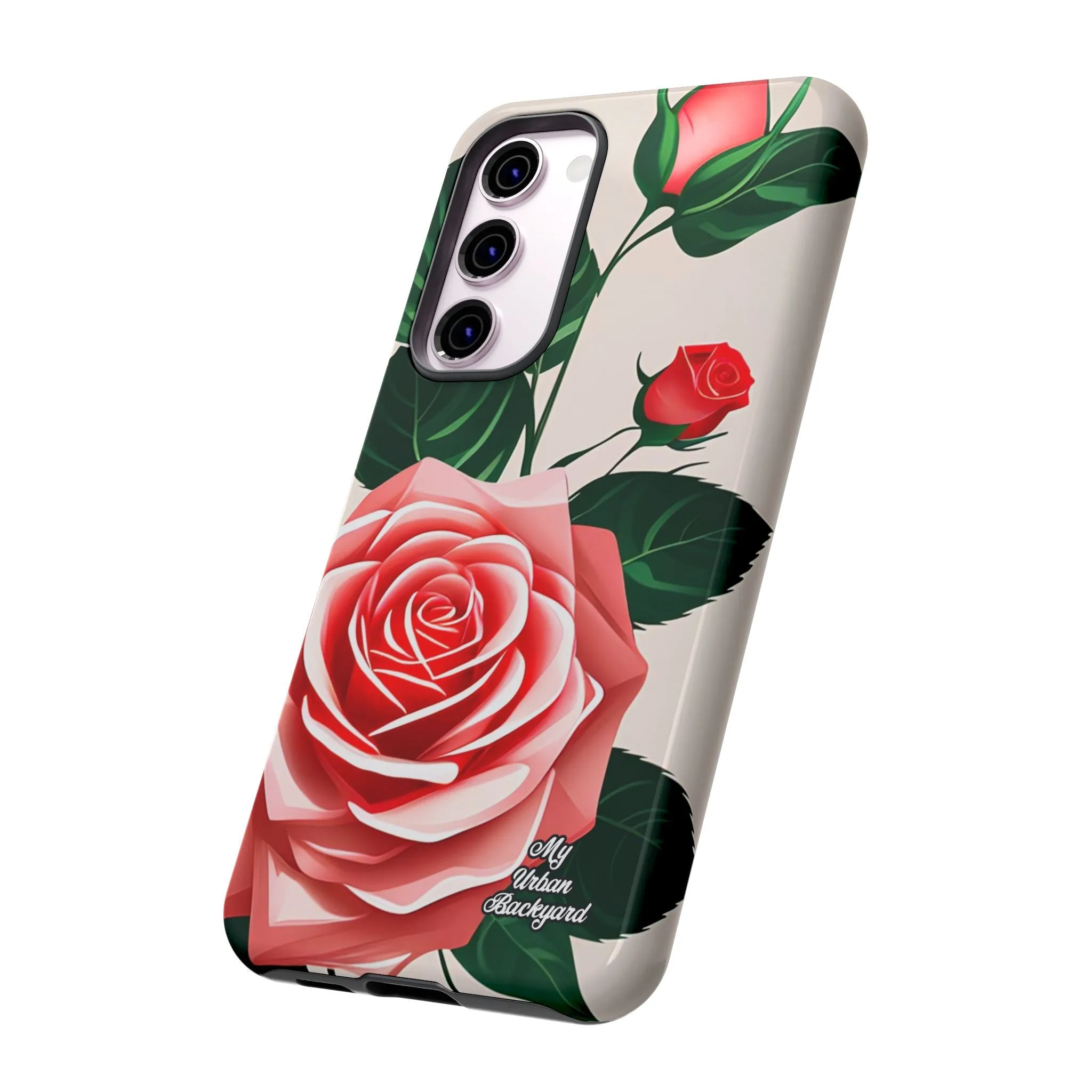 Pink Rose Flowers, Cell Phone Case - Apple, Samsung or Google Pixel