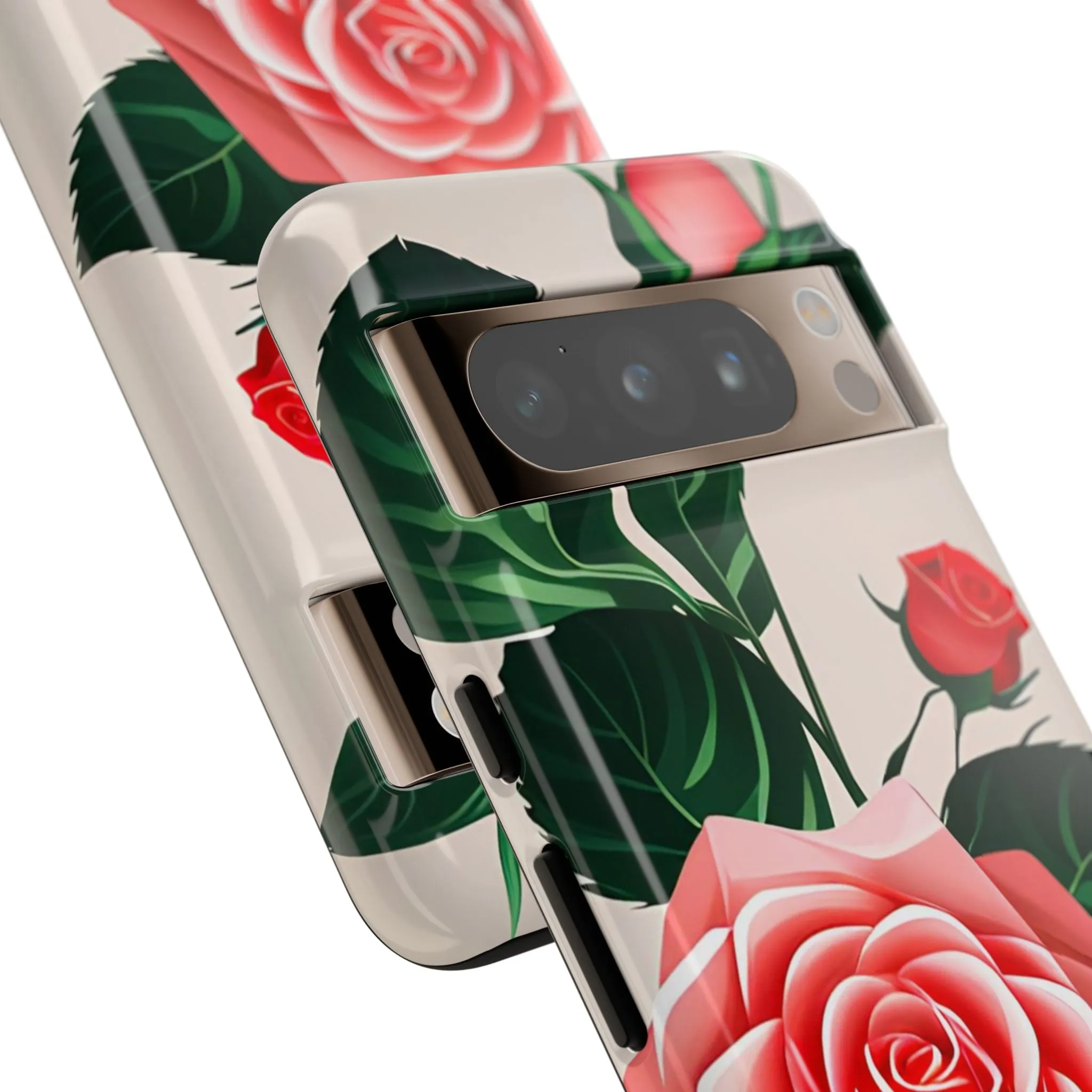 Pink Rose Flowers, Cell Phone Case - Apple, Samsung or Google Pixel