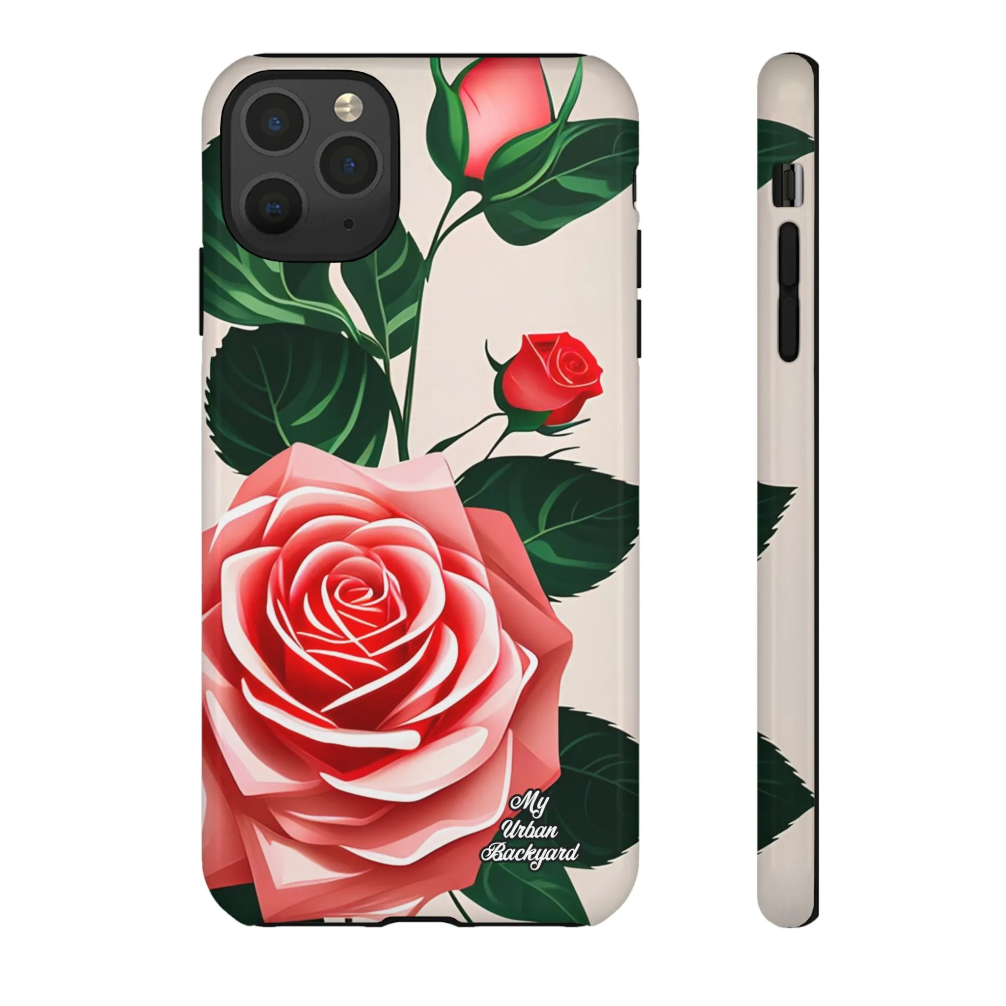 Pink Rose Flowers, Cell Phone Case - Apple, Samsung or Google Pixel