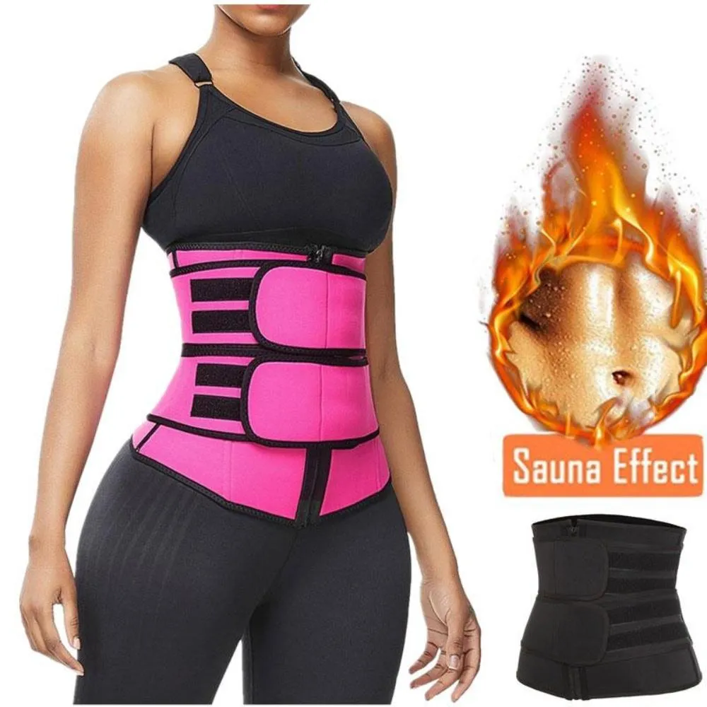 Premium Waist Trainer With Double Compression Straps & Supportive Zipper