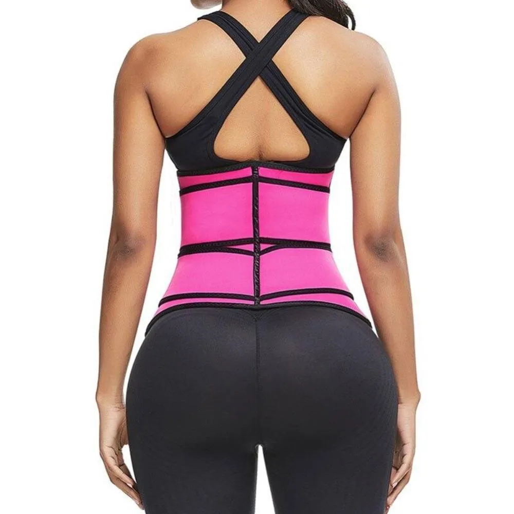 Premium Waist Trainer With Double Compression Straps & Supportive Zipper