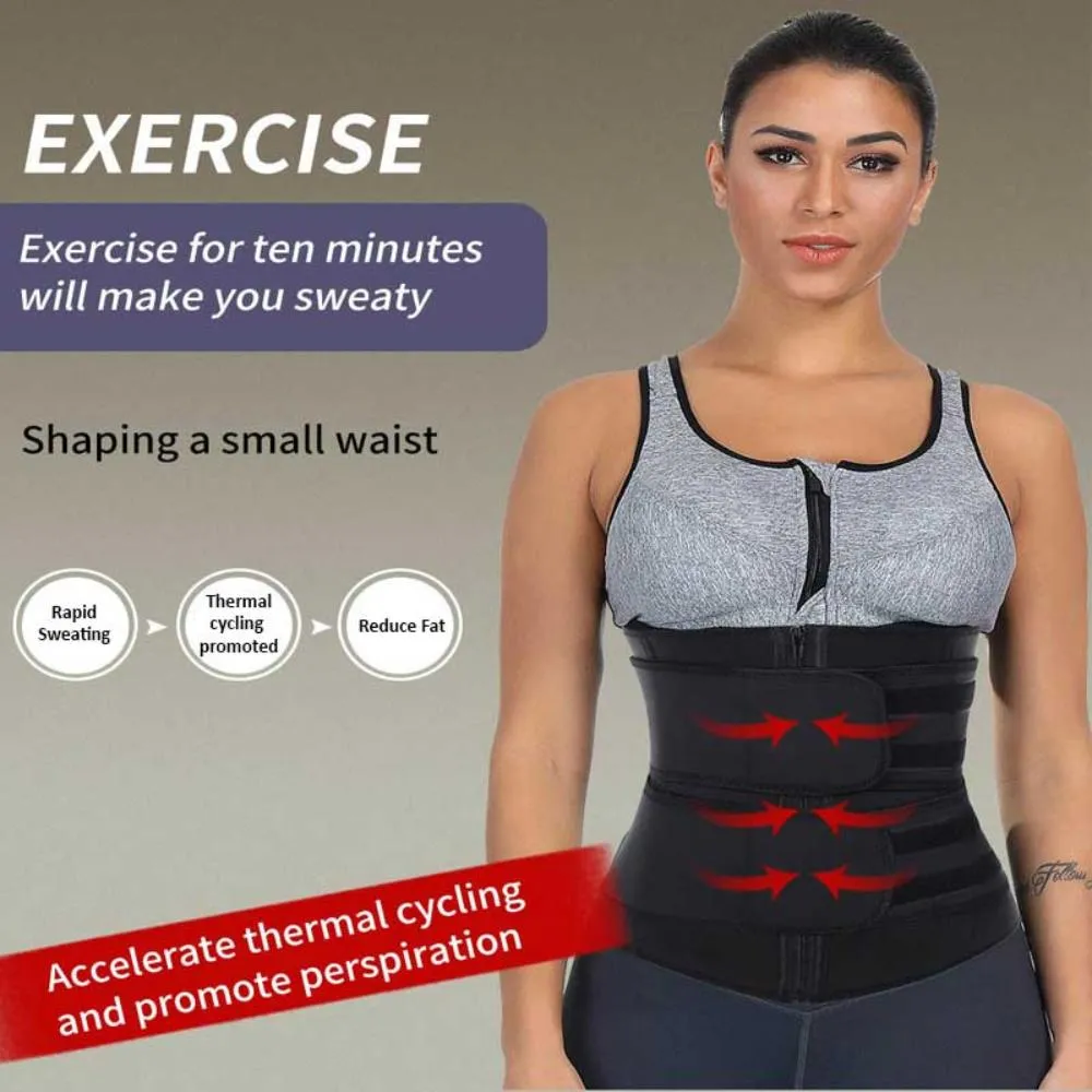 Premium Waist Trainer With Double Compression Straps & Supportive Zipper