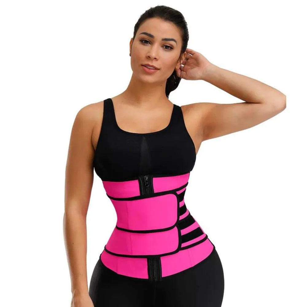 Premium Waist Trainer With Double Compression Straps & Supportive Zipper