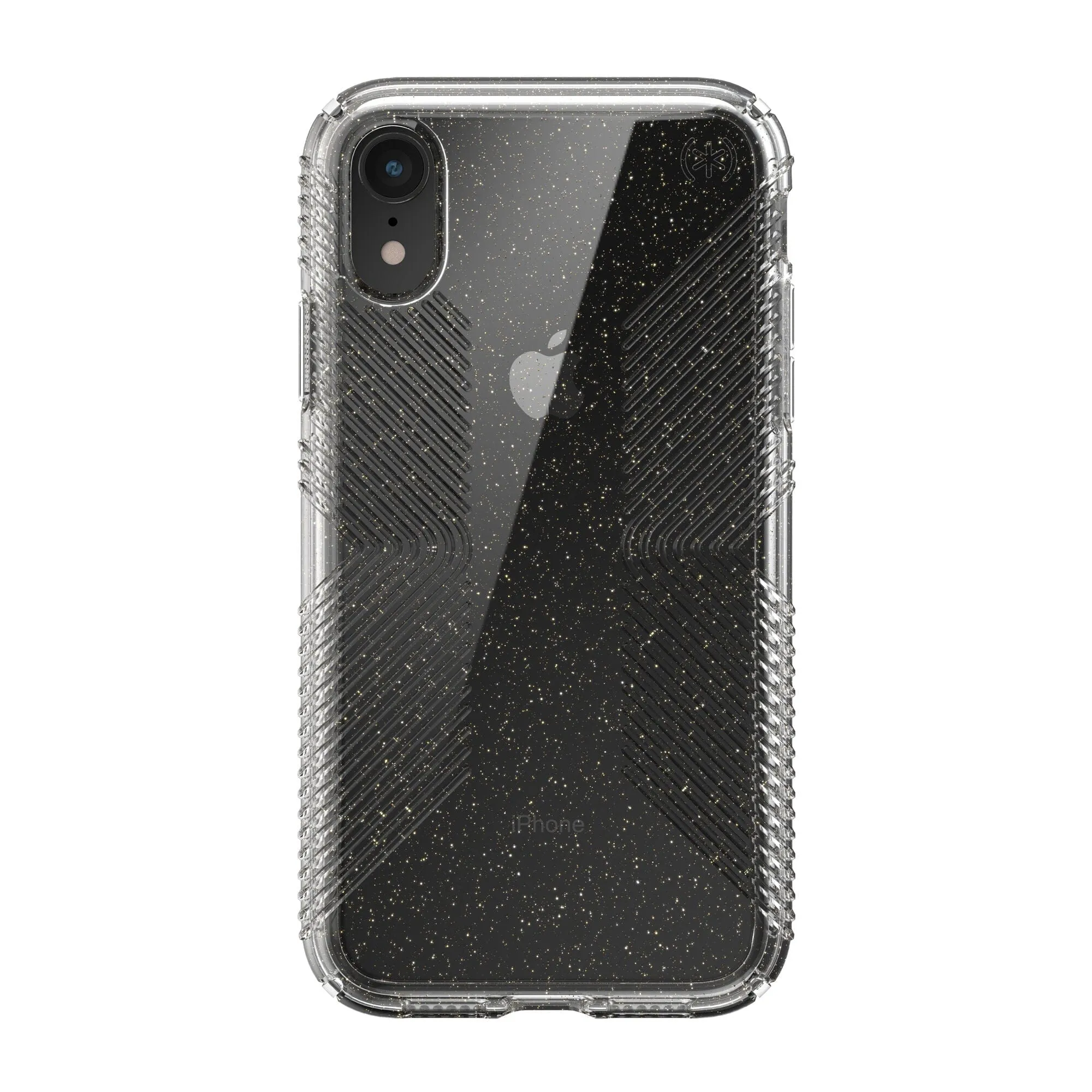 Presidio Perfect-Clear Glitter   Grips iPhone XR Cases