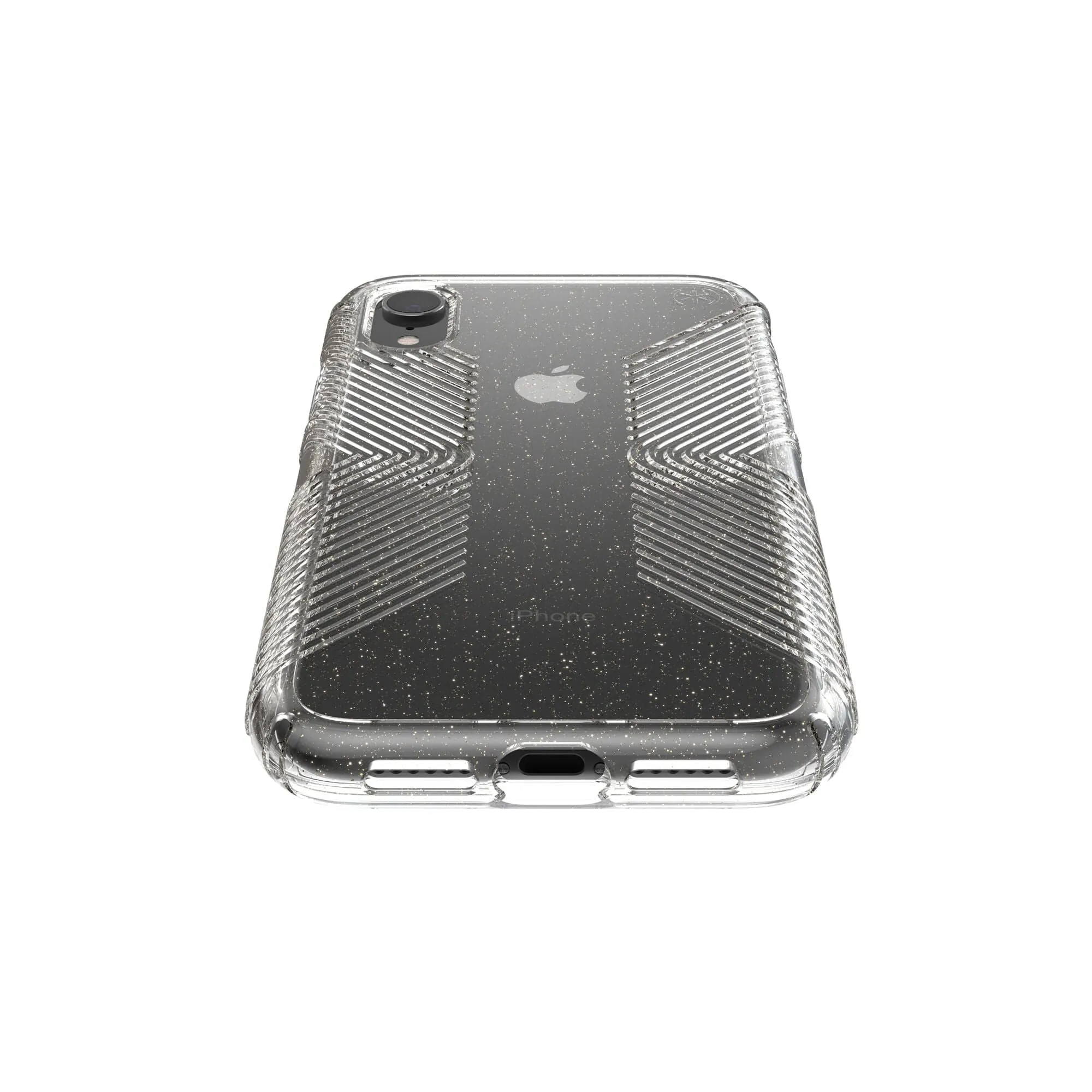 Presidio Perfect-Clear Glitter   Grips iPhone XR Cases