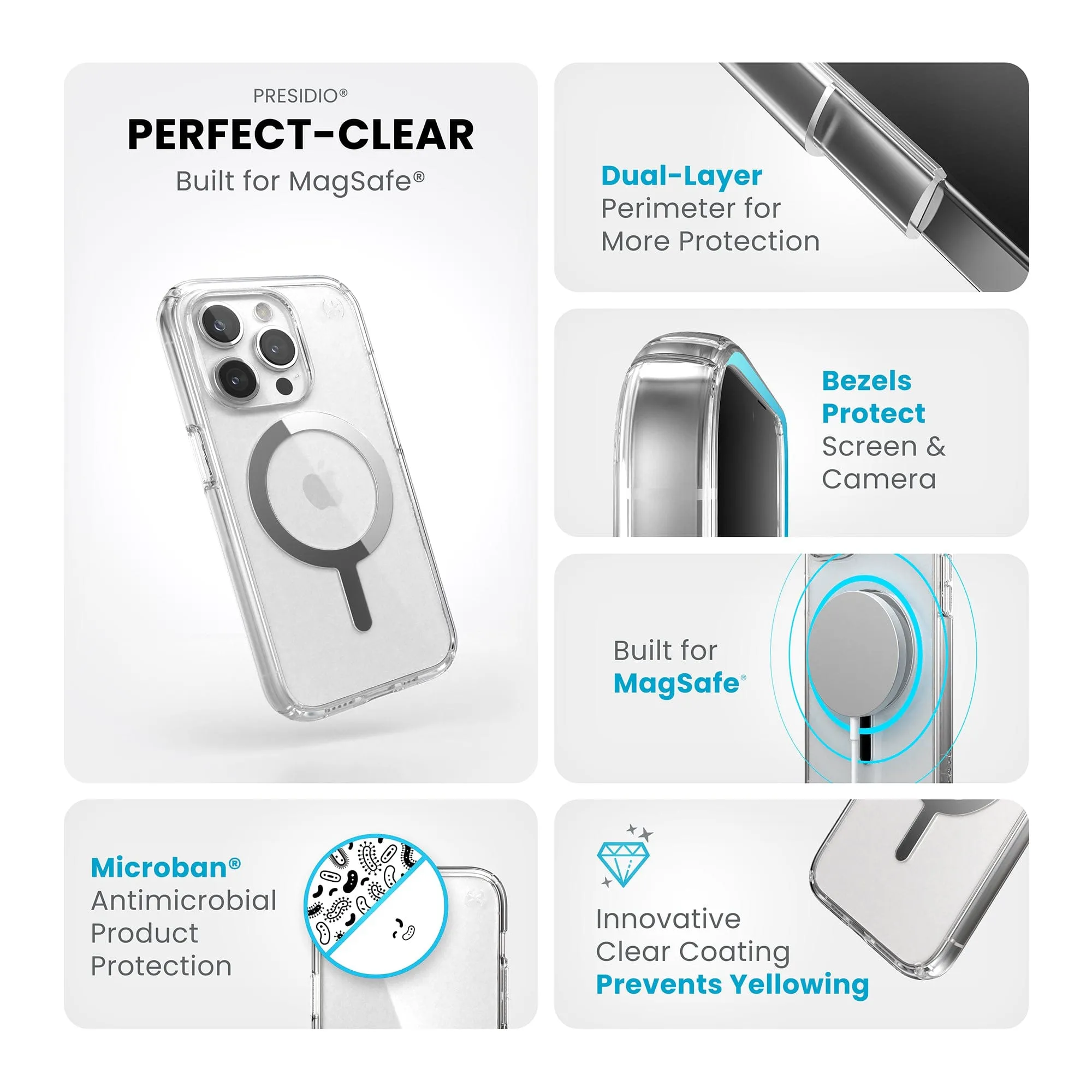 Presidio Perfect-Clear MagSafe iPhone 15 Pro Cases