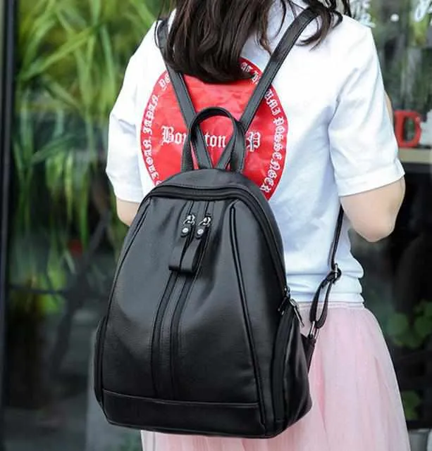 PU Leather Backpacks for Teenage Girls