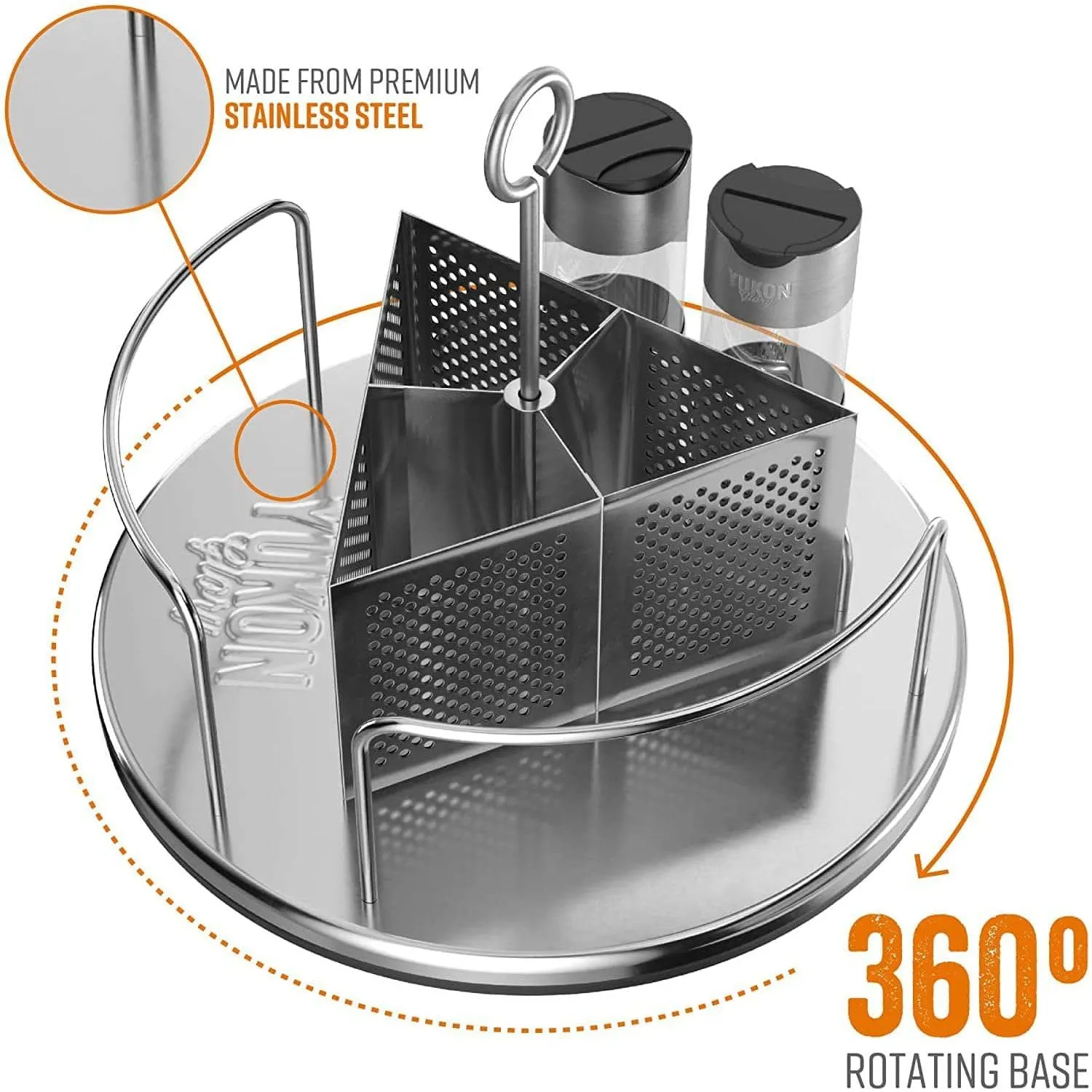 Rotating Condiment and Utensil Caddy