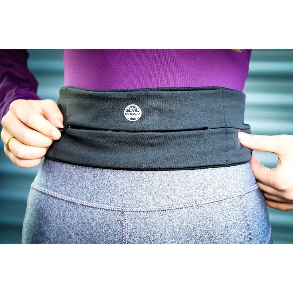 Six Peaks Slim Lightweight Running Waist Belt - Black