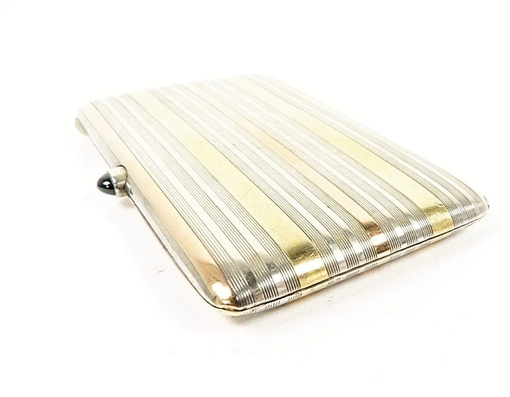 Solid Silver Cigarette Case Georges Malneux