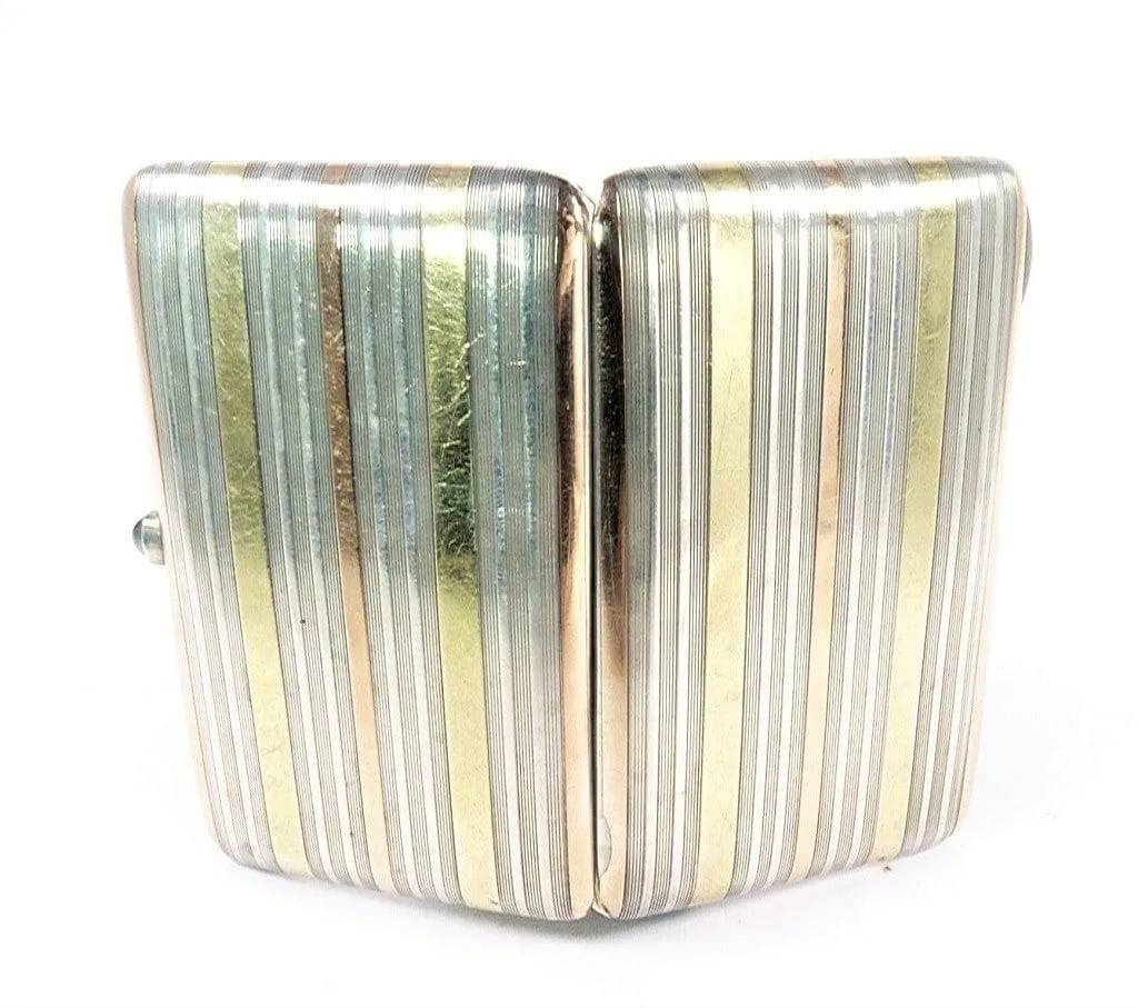 Solid Silver Cigarette Case Georges Malneux