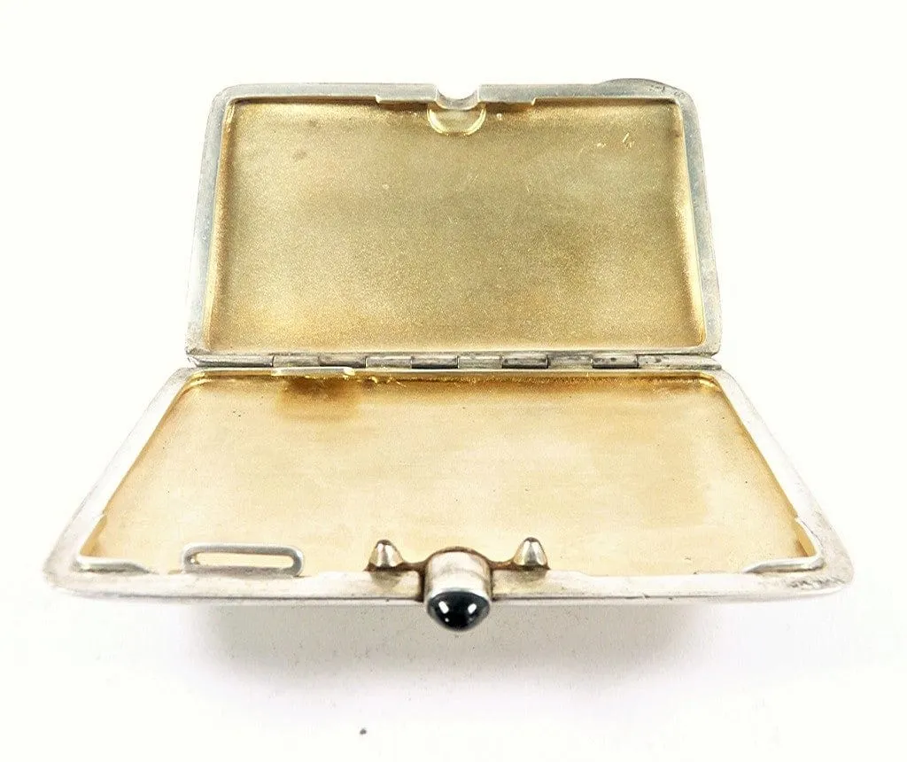 Solid Silver Cigarette Case Georges Malneux