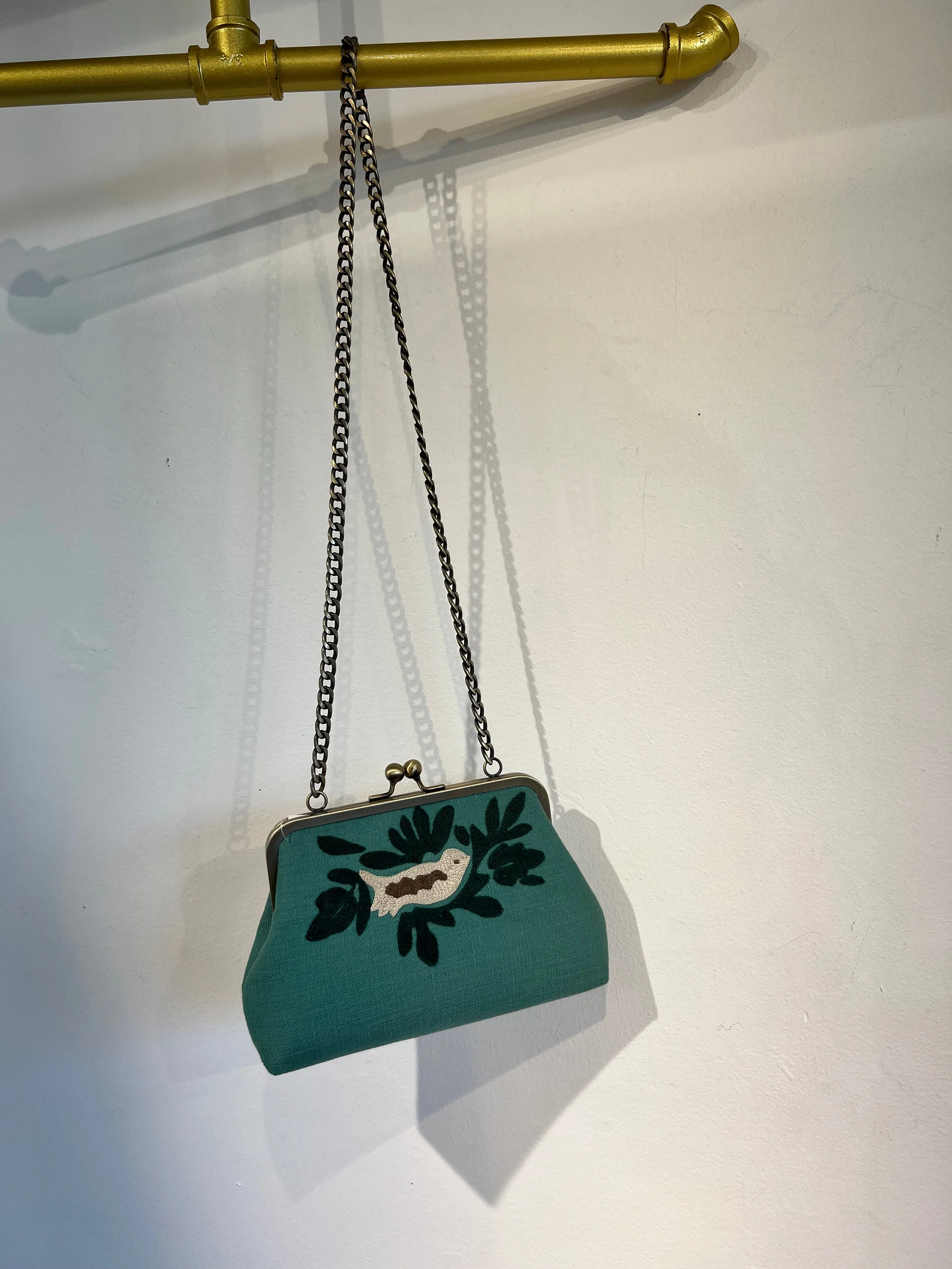 Song Bird  bag- Aqua Green