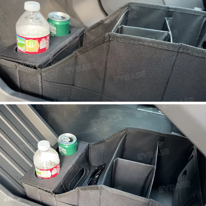 Tesla Cybertruck Storage Bag Oxford Cloth Lower Center Console Organizer With Compartments Cup Holder