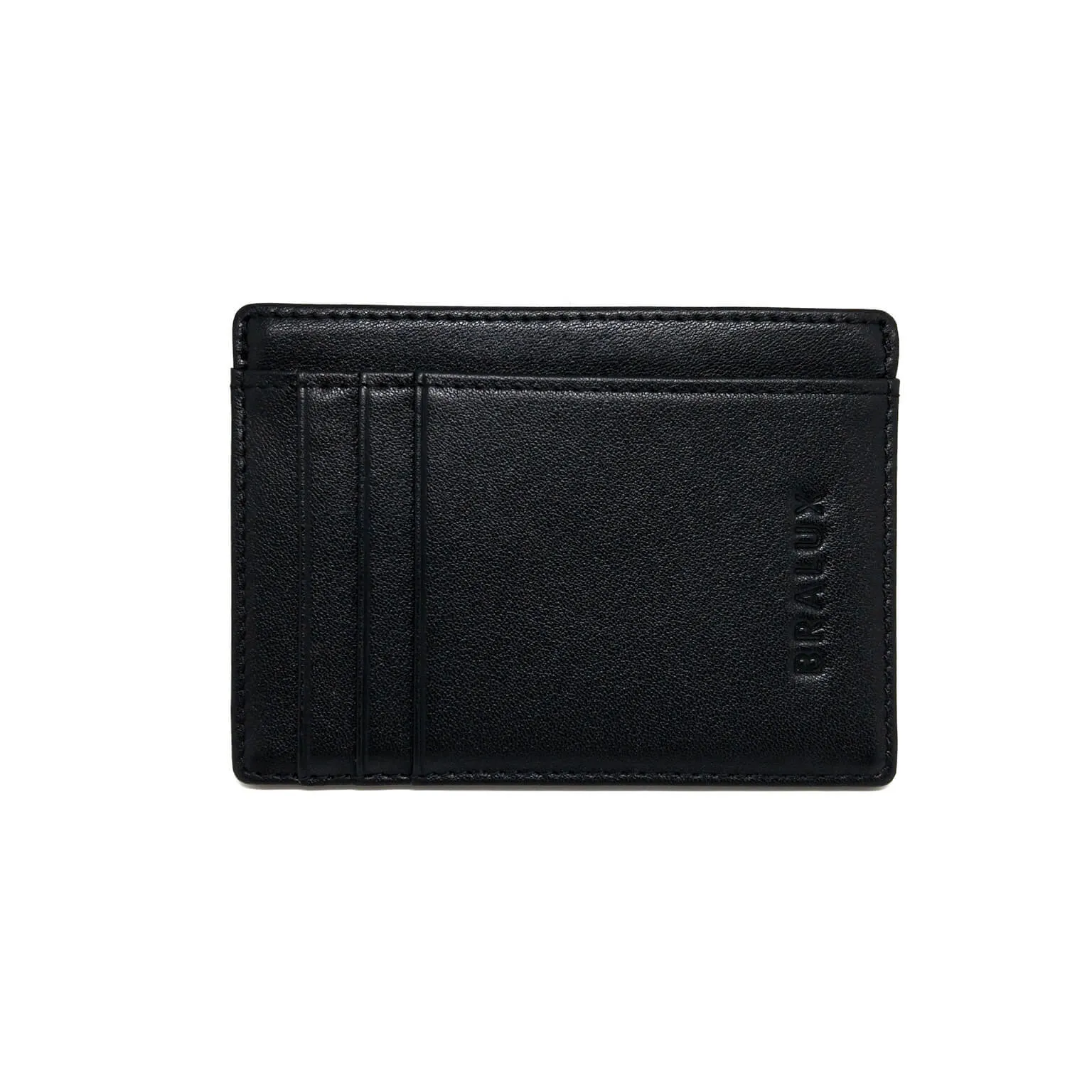 The Black Genuine Leather Card Holder Wallet