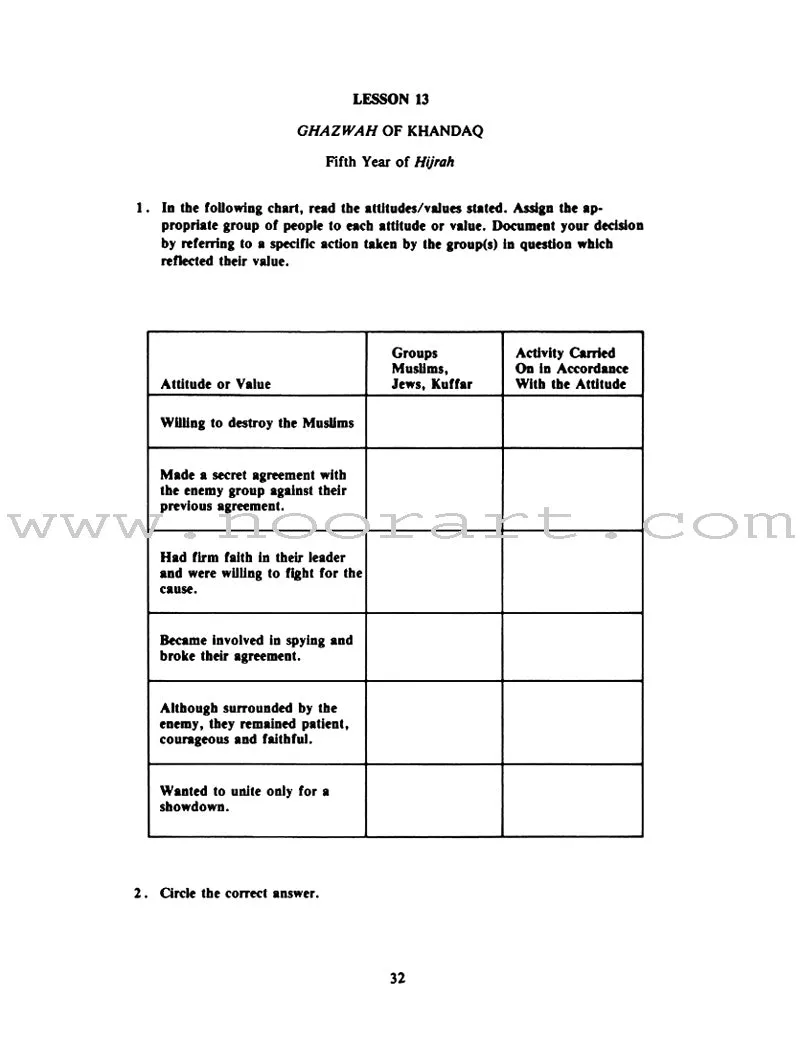 The Messenger of Allah Workbook: Volume 2 (Madinah Period)