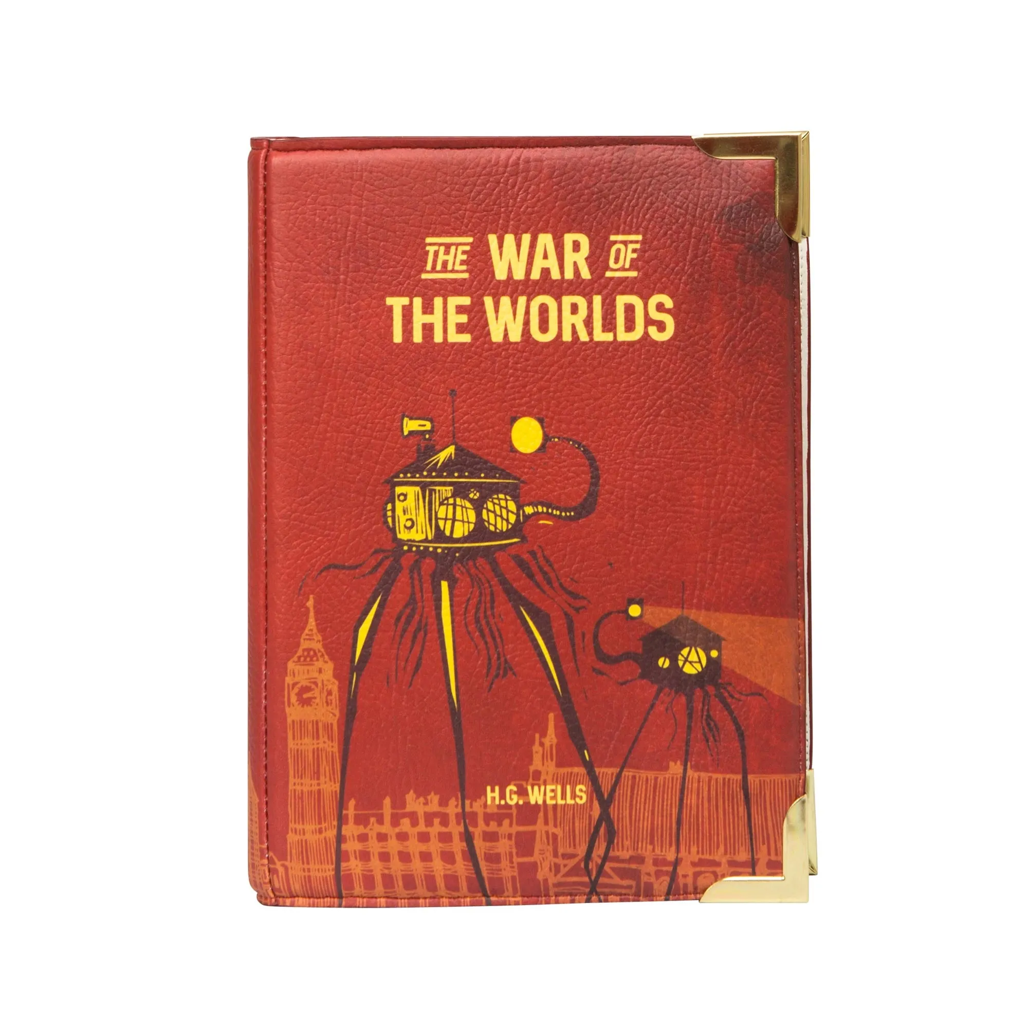 The War of the Worlds Dark Red Book Handbag Crossbody Clutch