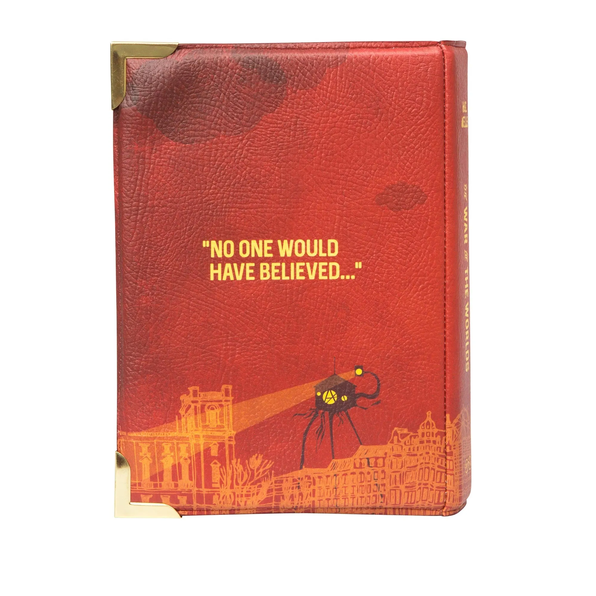 The War of the Worlds Dark Red Book Handbag Crossbody Clutch