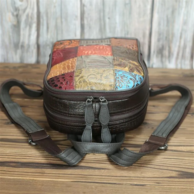 Unique Highend Vintage Women's Genuine Leather Backpack Travel Bag