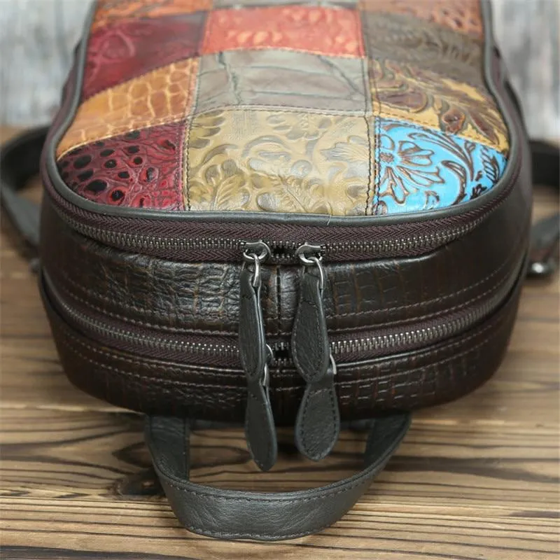 Unique Highend Vintage Women's Genuine Leather Backpack Travel Bag