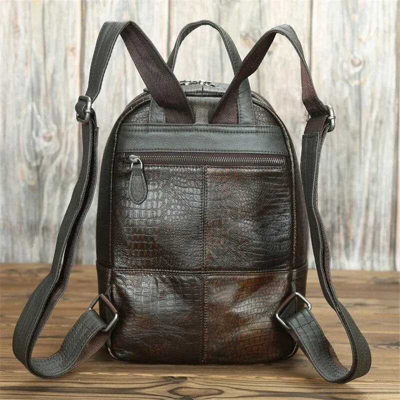 Unique Highend Vintage Women's Genuine Leather Backpack Travel Bag