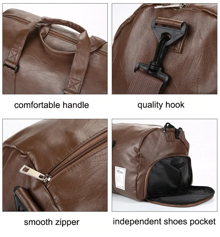 Vegan Leather Business Travel Duffel Bag