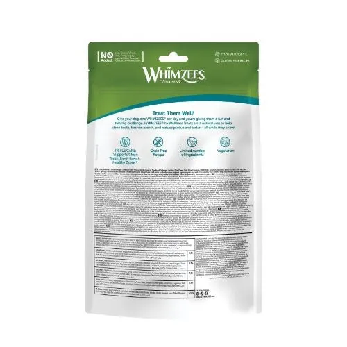 Whimzees Alligator Dental Dog Chew Treat Pack 117mm Large 6 Pack