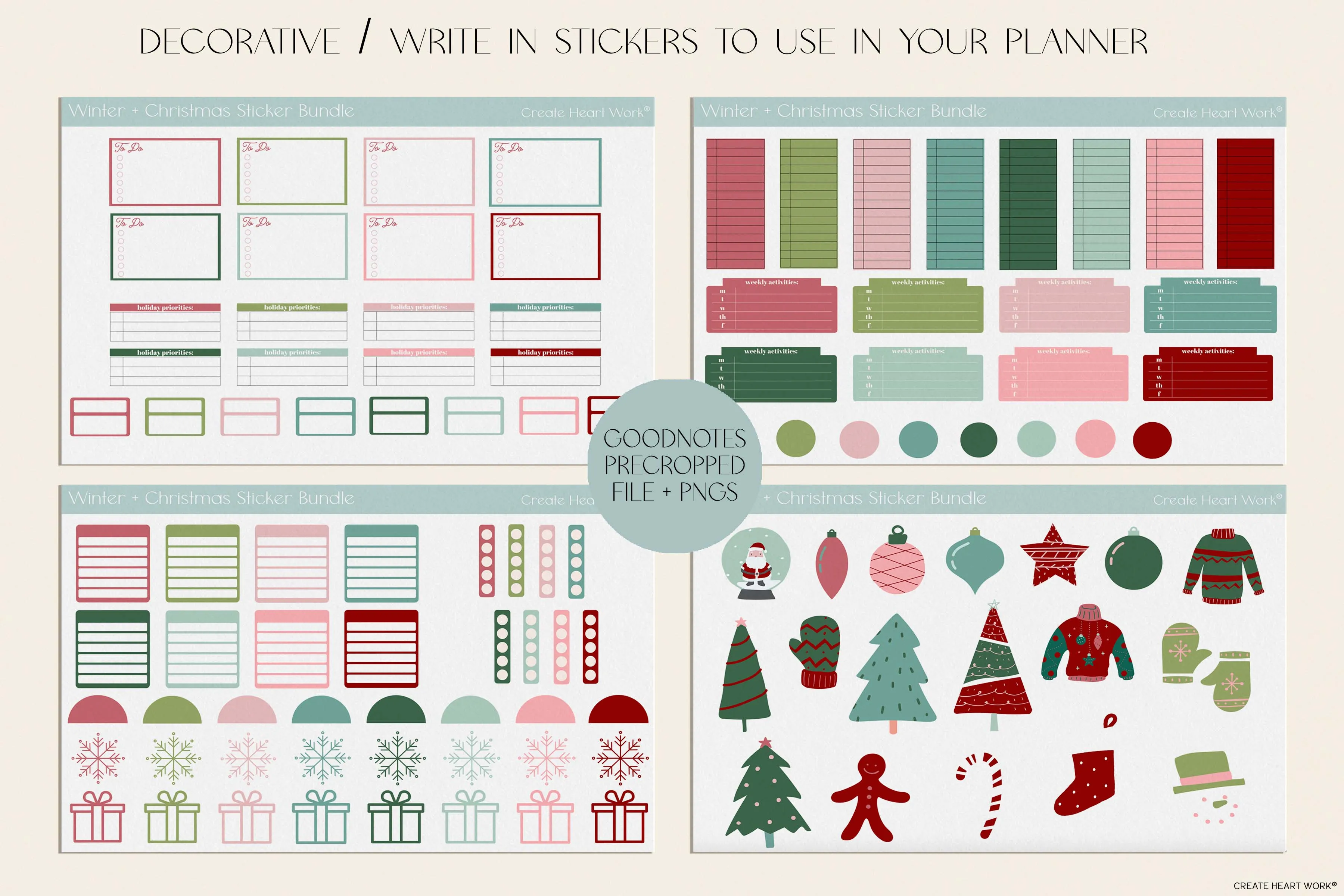 Winter - Christmas Sticker Bundle