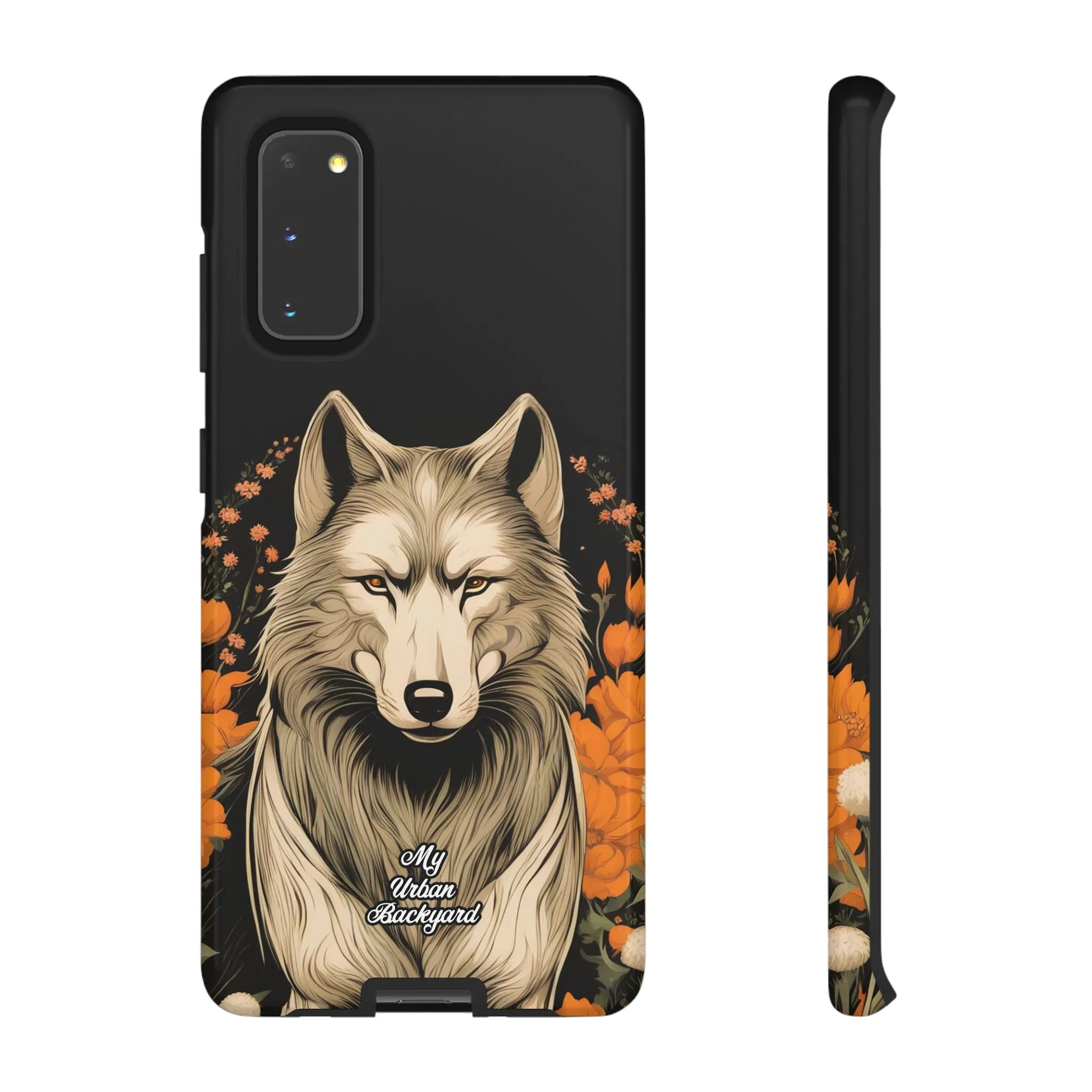 Wolf with Flowers, Cell Phone Case - Apple, Samsung or Google Pixel