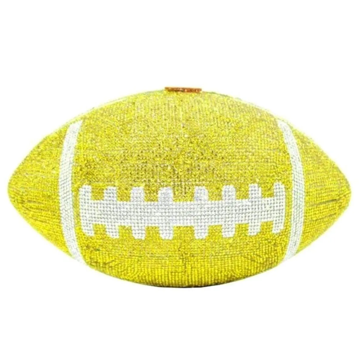 Yellow Bling Football Clutch